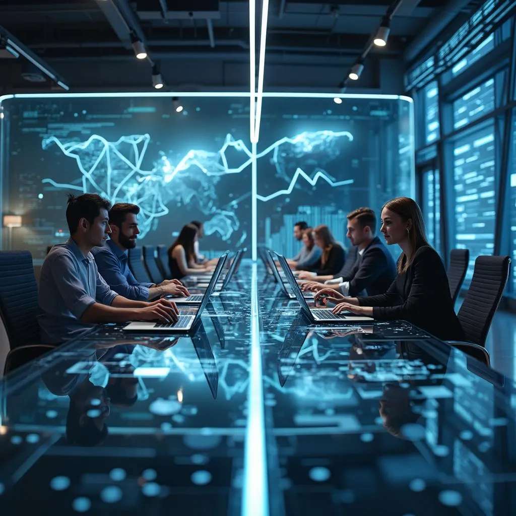 Historie společnosti AI Crypto Invest CZ - tým diskutující nad projektem